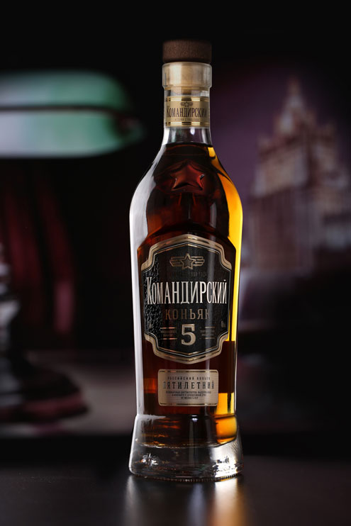 комплексный рестайлинг упаковки коньяка тм командирский
