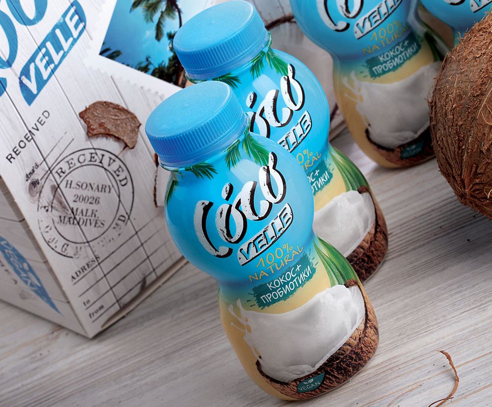 кокосовый йогурт сoco velle – новый дизайн упаковки от runway branding