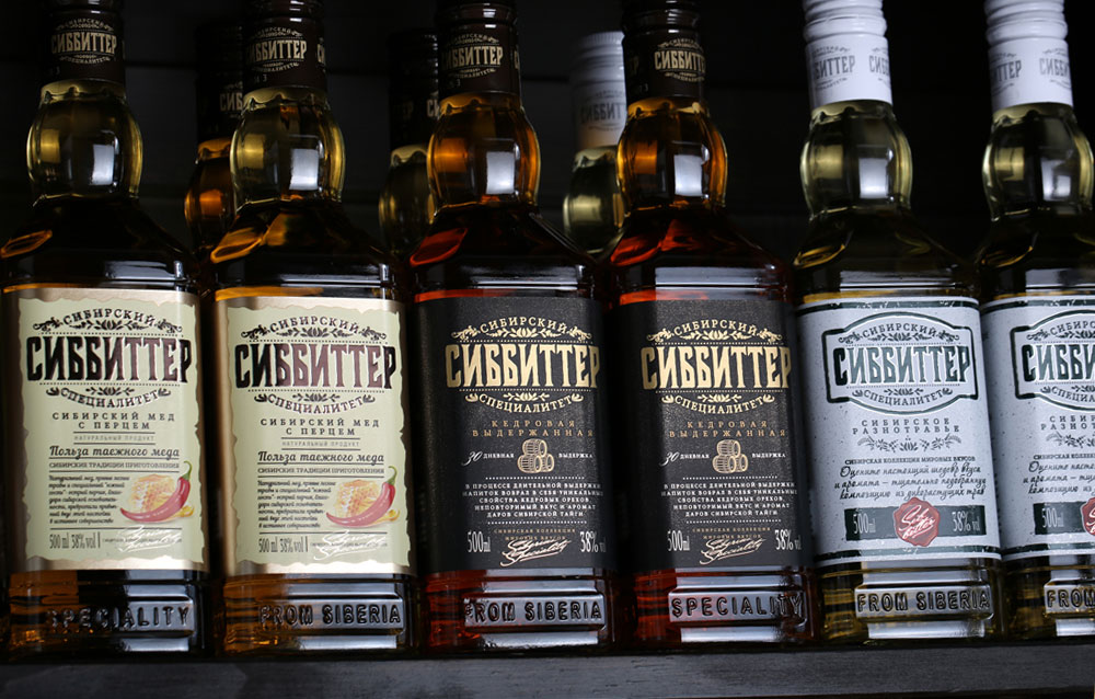 разработка дизайна этикетки водки сиббиттер