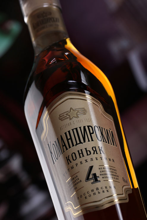 комплексный рестайлинг упаковки коньяка тм командирский