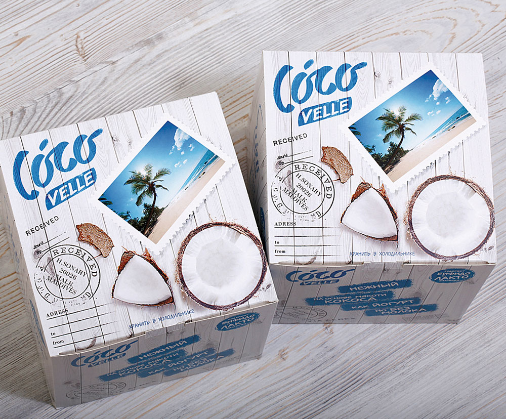 кокосовый йогурт сoco velle – новый дизайн упаковки от runway branding