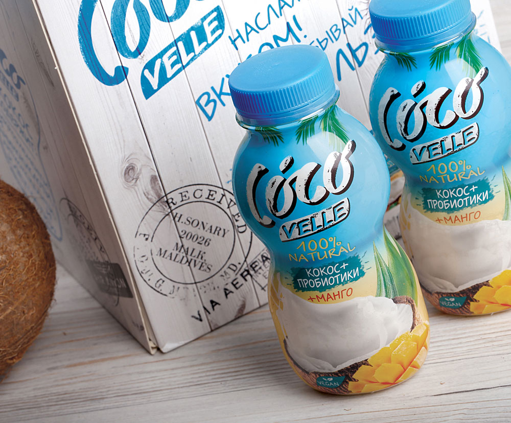 кокосовый йогурт сoco velle – новый дизайн упаковки от runway branding